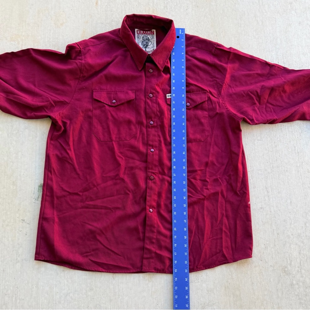 Dixxon Flannel Co Men’s Shirt Size 2XL Bordeaux Pearl Snap Burgundy - Picture 7 of 7